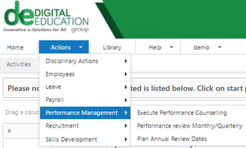 Performance management sample
